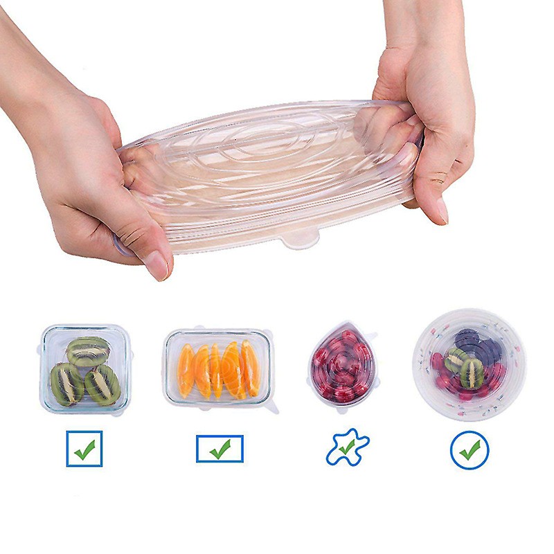 Pack Fraîcheur™ : Les 6 Couvercles Hermétiques en Silicone Extensible ✨