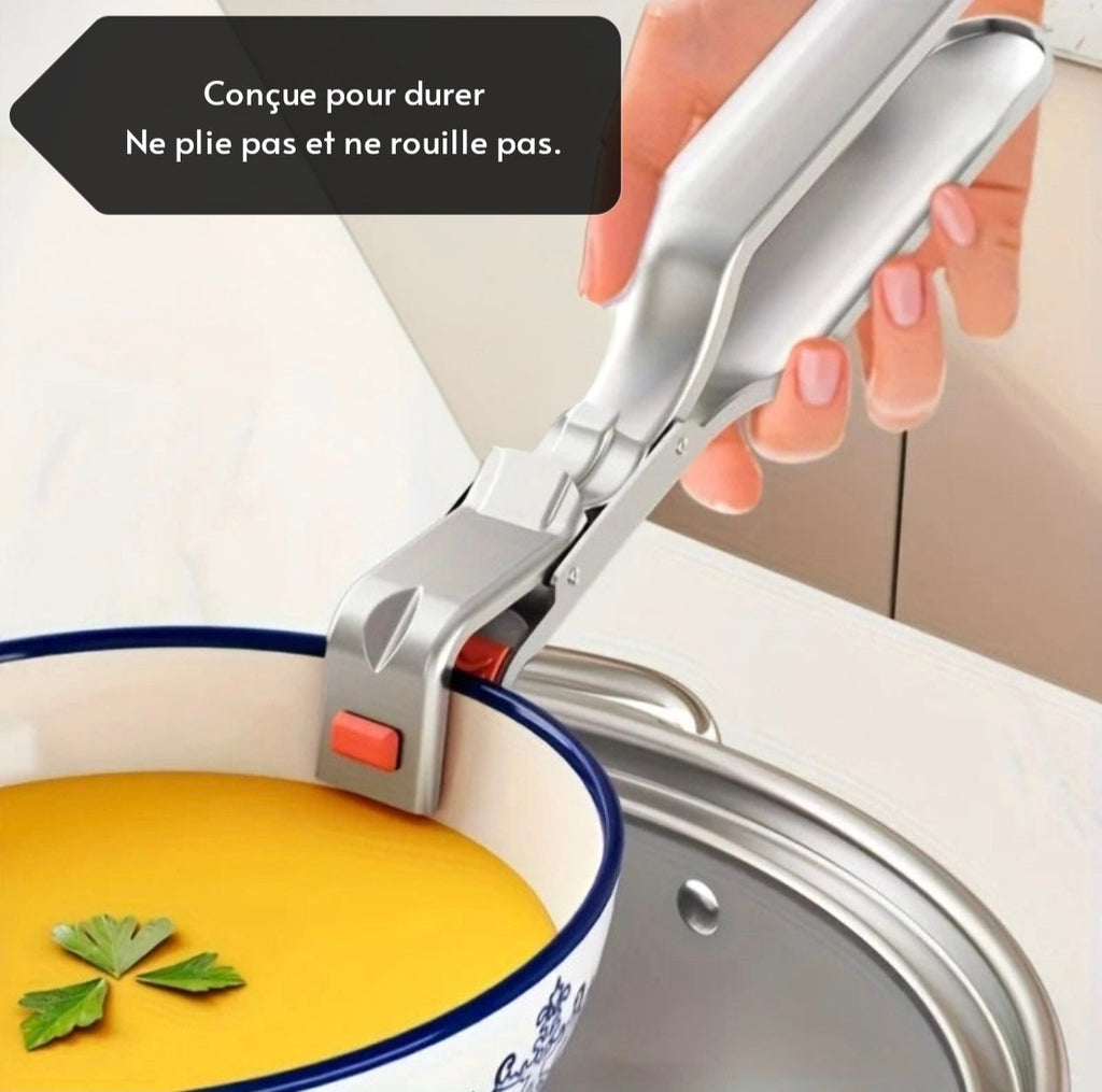 Pince de Sécurité "Stop-Brûlure" – Édition Acier Inoxydable 🍳