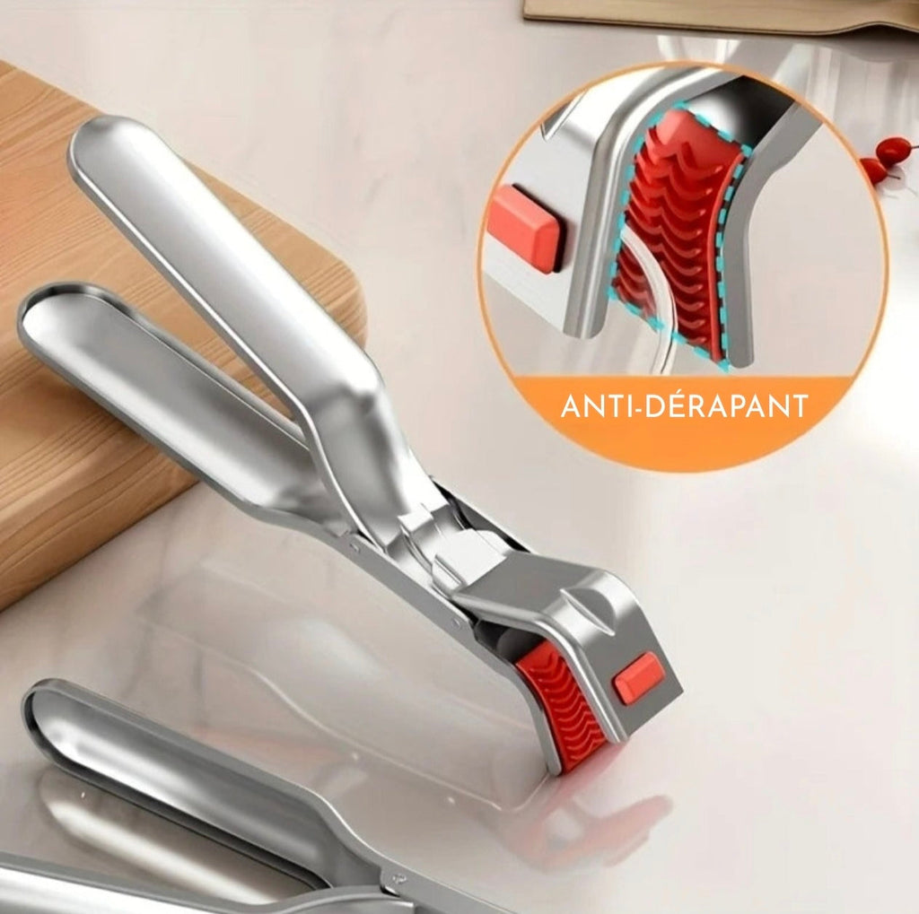 Pince de Sécurité "Stop-Brûlure" – Édition Acier Inoxydable 🍳
